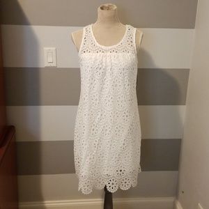 White floral dress